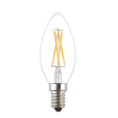 C35 Exposed  Bright Vintage  Dimmable Led Filament Candle Bulb for Home Decoration